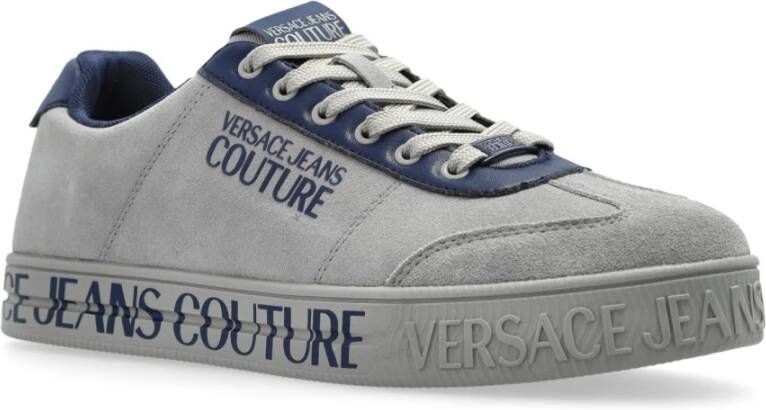 Versace Jeans Couture Sneakers met logo Gray Heren