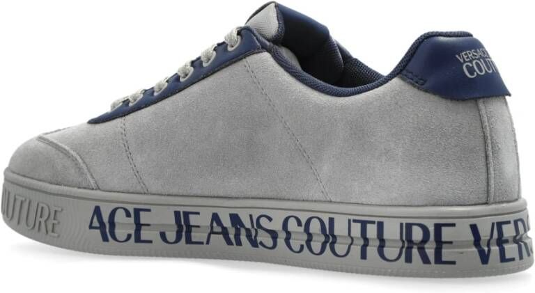 Versace Jeans Couture Sneakers met logo Gray Heren