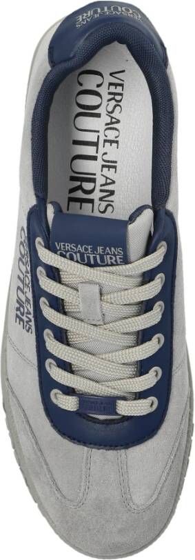 Versace Jeans Couture Sneakers met logo Gray Heren