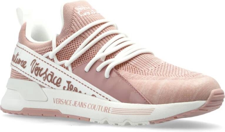 Versace Jeans Couture Sneakers met logo Pink Dames