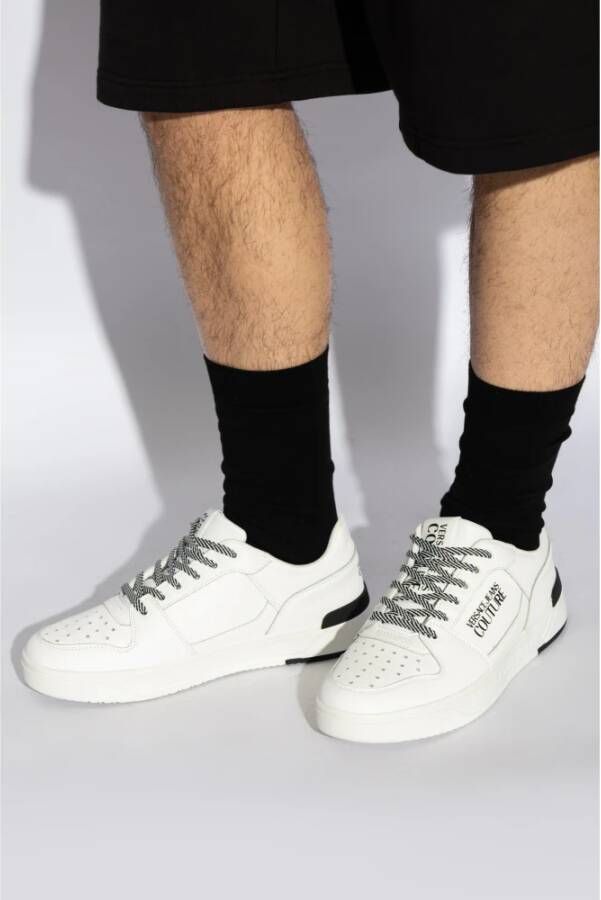 Versace Jeans Couture Sneakers met logo White Heren