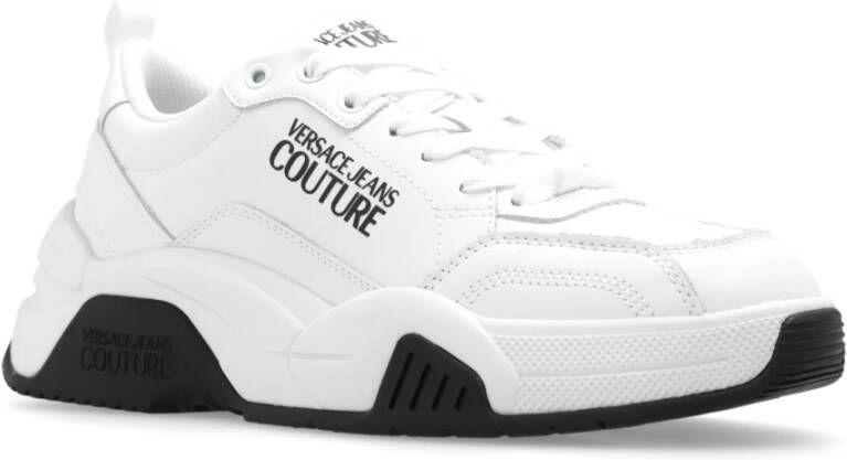 Versace Jeans Couture Sneakers met logo Wit Dames