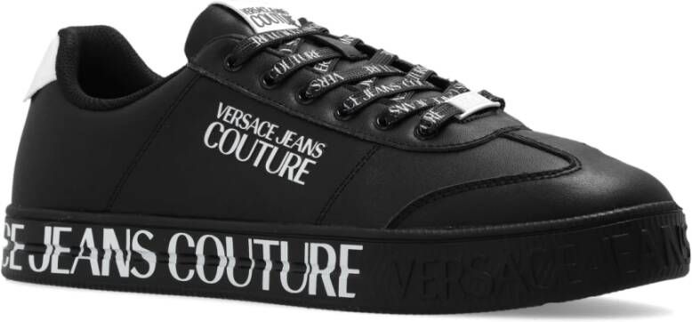 Versace Jeans Couture Sneakers met logo Zwart Heren