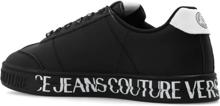 Versace Jeans Couture Sneakers met logo Zwart Heren