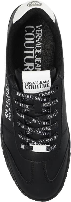 Versace Jeans Couture Sneakers met logo Zwart Heren