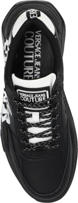 Versace Jeans Couture Sneakers met logo Zwart Heren