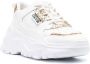 Versace Jeans Couture Witte leren damesschoenen met roségouden logo White Dames - Thumbnail 3