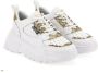 Versace Jeans Couture Witte leren damesschoenen met roségouden logo White Dames - Thumbnail 9