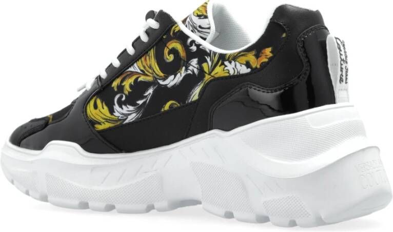 Versace Jeans Couture Sportschoenen met barokprint Black Dames