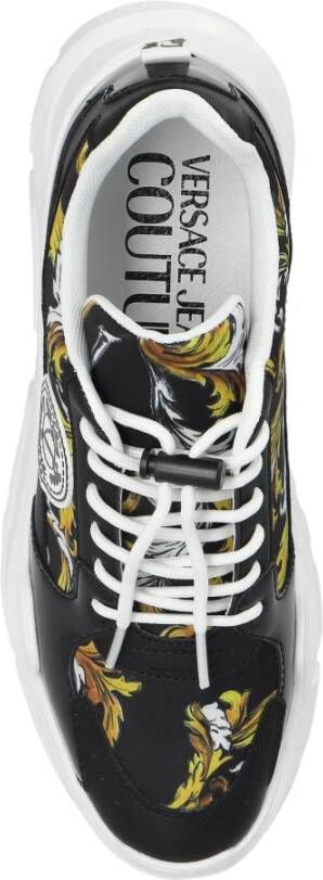 Versace Jeans Couture Sportschoenen met barokprint Black Dames