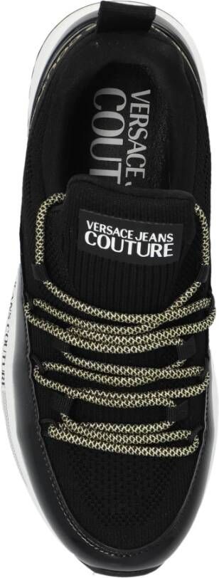 Versace Jeans Couture Sportschoenen met logo Black Dames