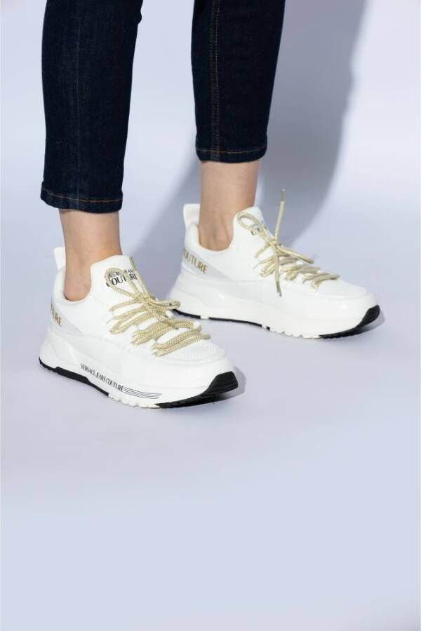 Versace Jeans Couture Sportschoenen met logo White Dames