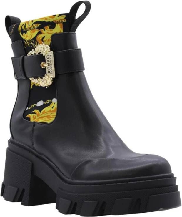 Versace Jeans Couture Stijlvolle Enkellaars Black Dames