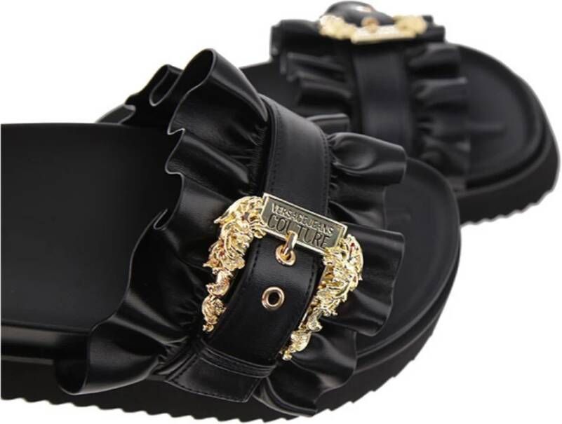 Versace Jeans Couture Stijlvolle Sandalen Black Dames