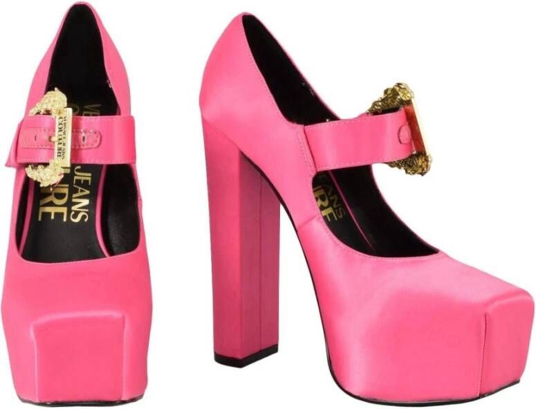 Versace Jeans Couture Stijlvolle Schoenen van Alternatieve Vezels Pink Dames