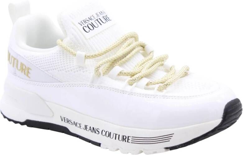 Versace Jeans Couture Stijlvolle Vanpelt Sneaker voor Mannen White Dames