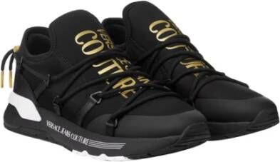 Versace Jeans Couture Stoere Zwarte Sneakers voor Mannen Black Heren