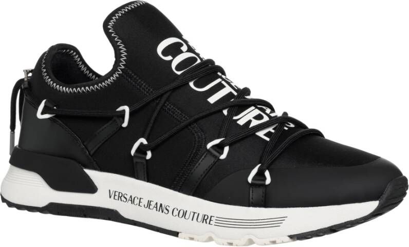 Versace Jeans Couture Verstelbare Sneakers met Koordsluiting Black Heren