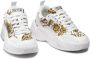 Versace Jeans Couture Witte Leren Sneakers met Gouden Design White Dames - Thumbnail 3