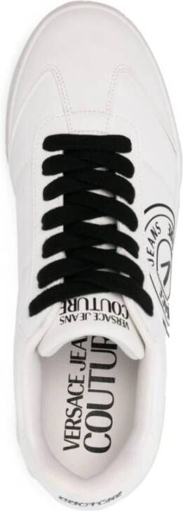 Versace Jeans Couture Witte Sneakers met Logo Print White Heren