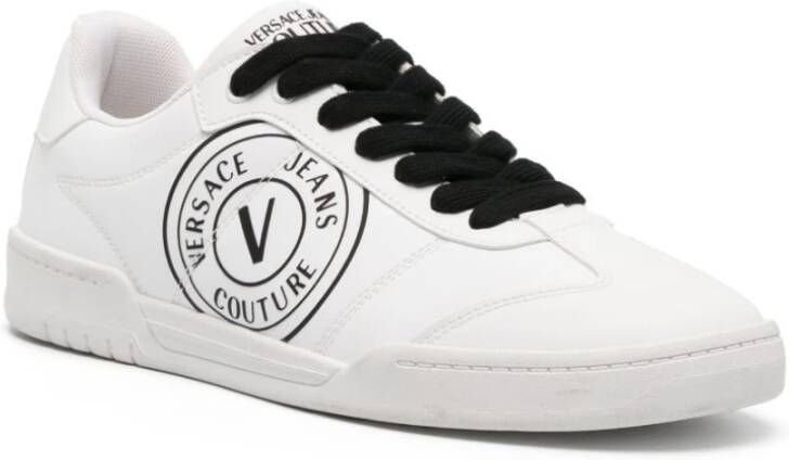 Versace Jeans Couture Witte Sneakers met Logo Print White Heren