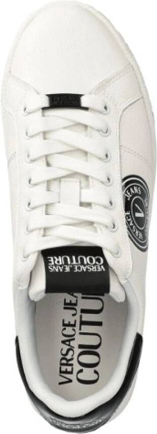 Versace Jeans Couture Witte Sneakers met Zwarte Details White Heren