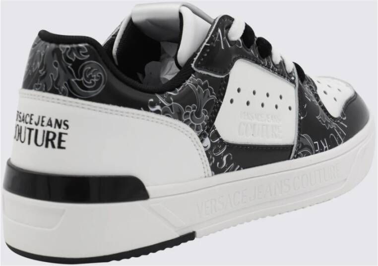 Versace Jeans Couture Zwart & Wit Sneakers met Gouden Details Black Heren