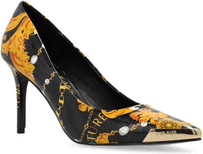 Versace Jeans Couture Zwarte Hak Pumps voor Glamoureuze Outfits Black Dames