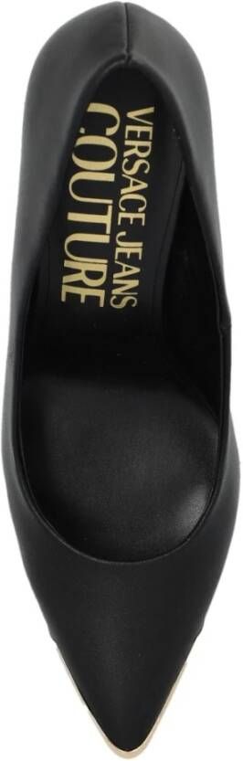 Versace Jeans Couture Zwarte Hak Schoenen ***cv Black Dames