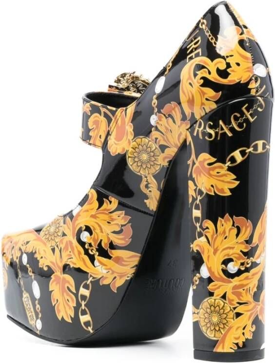 Versace Jeans Couture Zwarte Hak Zwart Dames