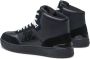 Versace Jeans Couture Zwarte leren hoge sneakers Black Heren - Thumbnail 2