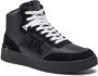 Versace Jeans Couture Zwarte leren hoge sneakers Black Heren - Thumbnail 3