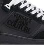 Versace Jeans Couture Zwarte Leren Sneakers met Suède Logo Black Dames - Thumbnail 4