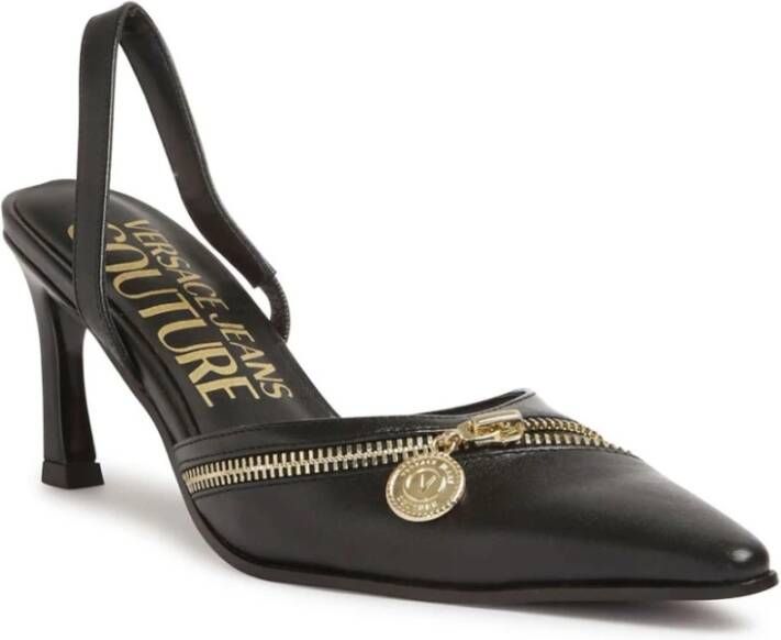 Versace Jeans Couture Zwarte Pumps voor Vrouwen Aw24 Black Dames