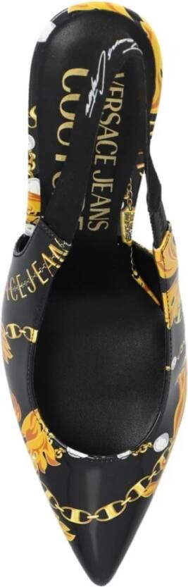 Versace Jeans Couture Zwarte Pumps voor Vrouwen Multicolor Dames