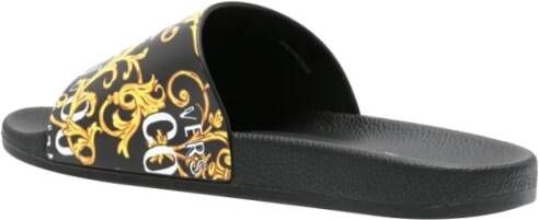 Versace Jeans Couture Zwarte Sandalen Elegant Comfortabel Multicolor Black Heren