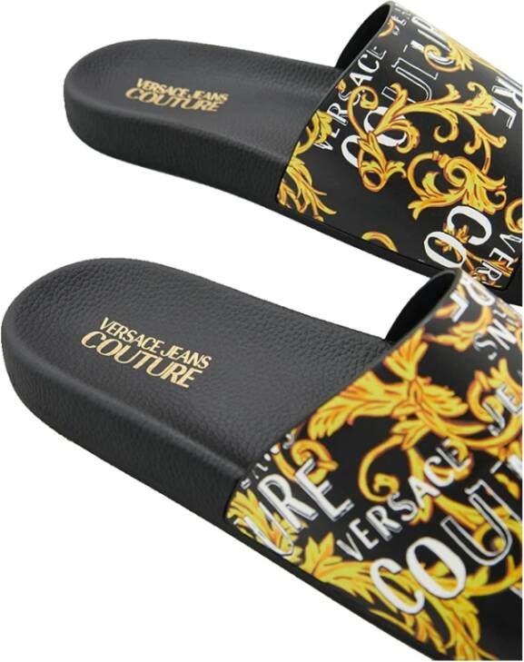 Versace Jeans Couture Zwarte Sandalen Elegant Comfortabel Multicolor Black Heren