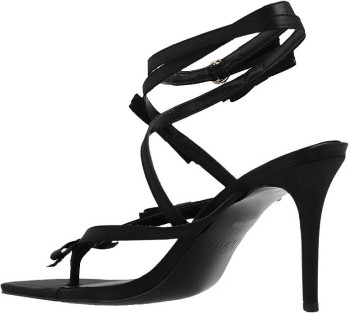 Versace Jeans Couture Zwarte Sandalen Elegante Dameshakken Black Dames