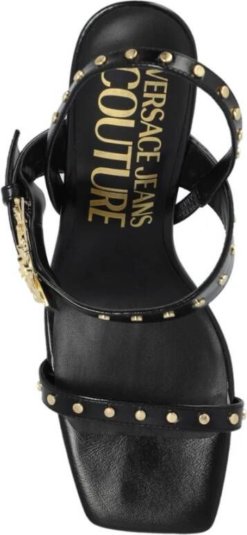 Versace Jeans Couture Zwarte Sandalen met ***cv Black Dames