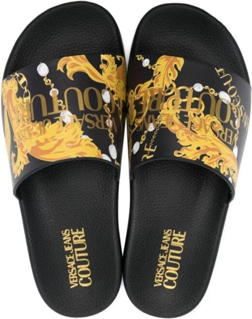 Versace Jeans Couture Zwarte sandalen voor vrouwen Black Dames