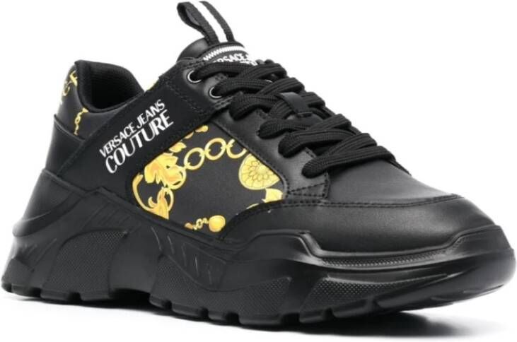 Versace Jeans Couture Zwarte Sneakers CV Stijl Zwart Heren