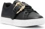 Versace Jeans Couture Zwarte Leren Sneakers met Gouden Details Black Dames - Thumbnail 7