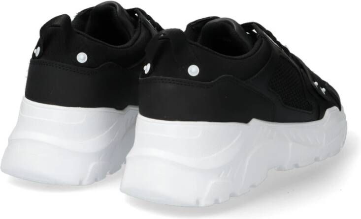 Versace Jeans Couture Zwarte Sneakers met Witte Zool Black Heren