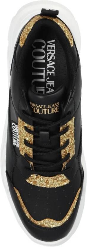 Versace Jeans Couture Zwarte Sneakers voor Heren Black Dames