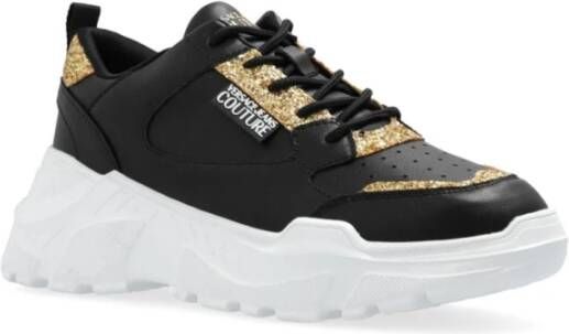 Versace Jeans Couture Zwarte Sneakers voor Heren Black Dames