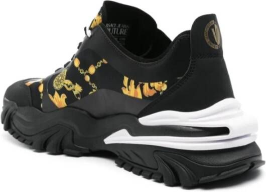 Versace Jeans Couture Zwarte Sneakers voor Mannen Aw24 Black Heren