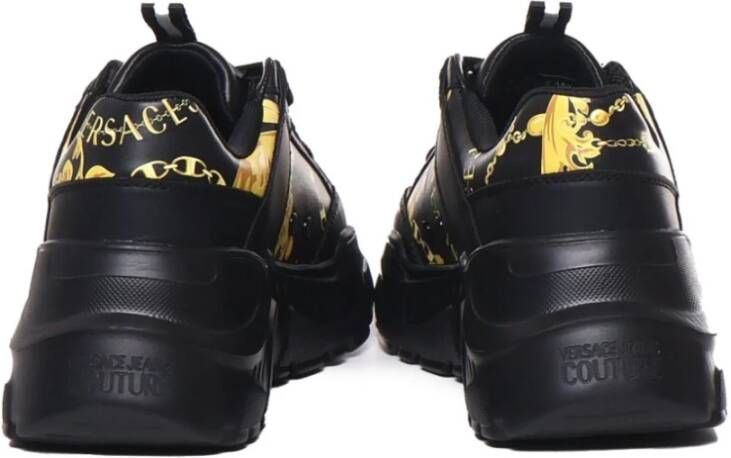 Versace Jeans Couture Zwarte Sneakers voor Mannen Aw24 Black Heren