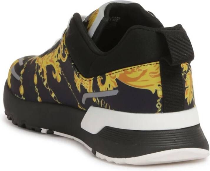 Versace Jeans Couture Zwarte Sneakers voor Mannen Aw24 Black Heren