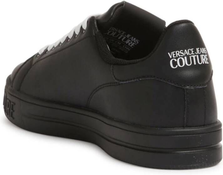 Versace Jeans Couture Zwarte Sneakers voor Mannen Aw24 Black Heren