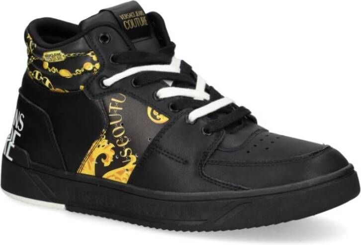 Versace Jeans Couture Zwarte Sneakers voor Mannen Aw24 Black Heren